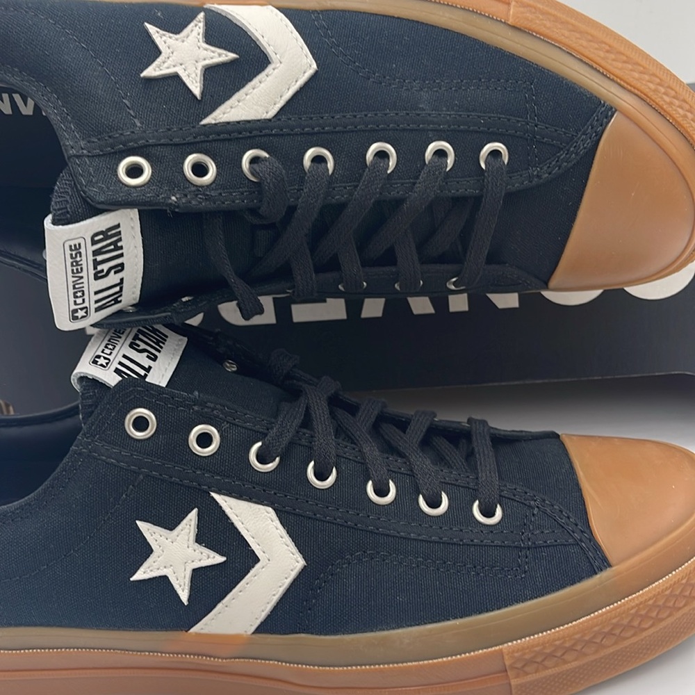Converse Men's A08847C
STAR PLAYER 76 OX
All 
CONVERSE Black and Brown Sneakers - Picture 14 of 16
